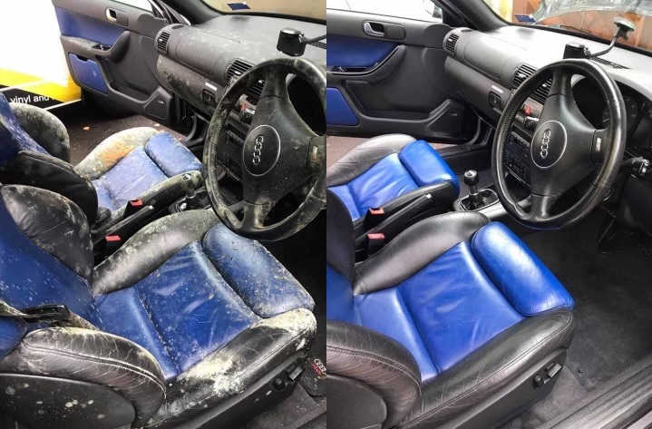 Before after mold car